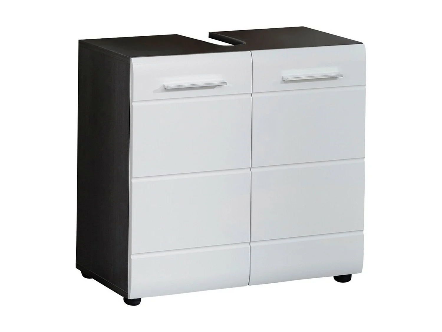 Meuble de Salle de Bain Sous Lavabo Line, Blanc, 60x31x57 cm, Seven Design