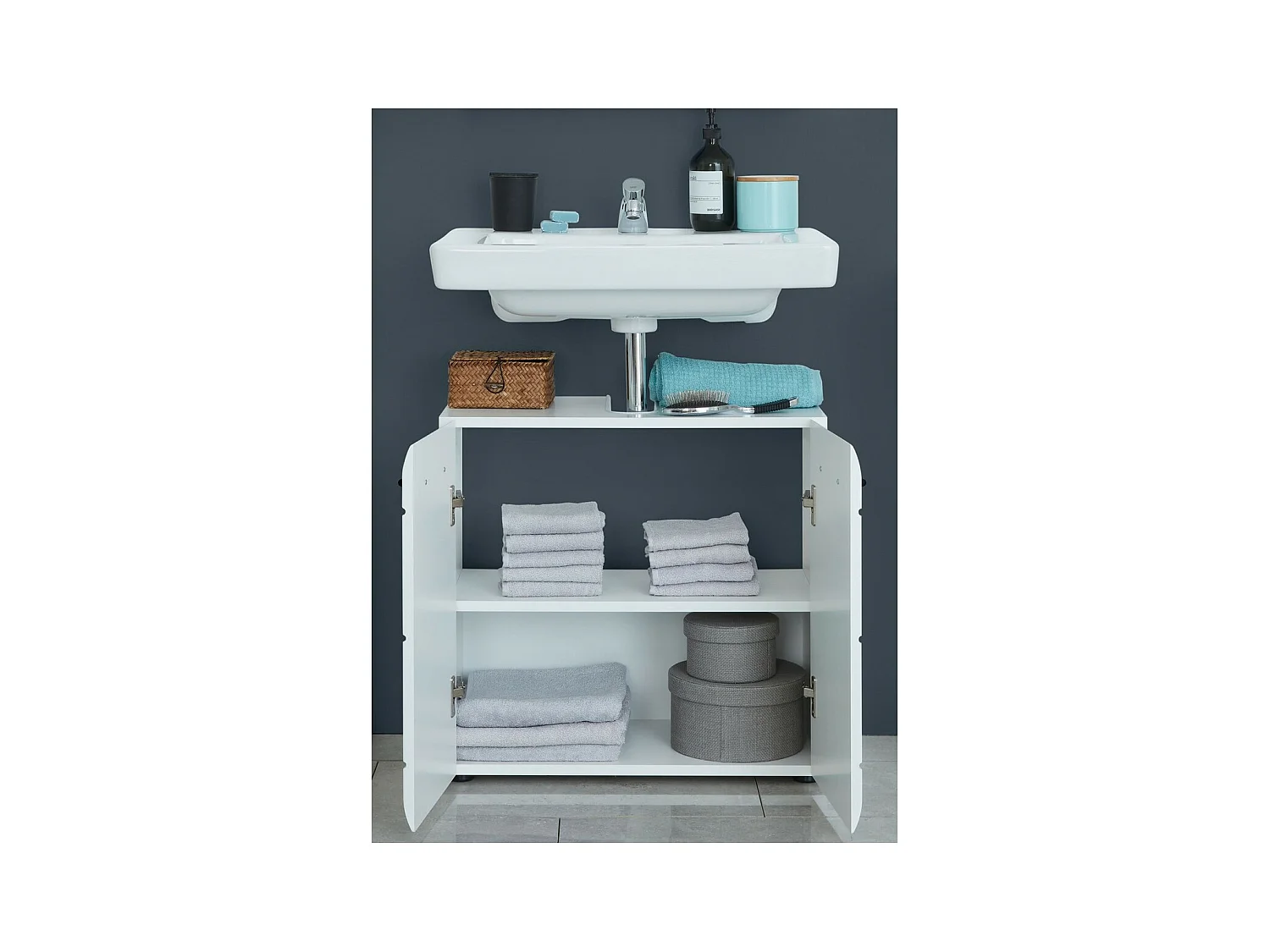 Onder Wastafel Eenheid Skin, Wit, 60x56x31 cm, EPIKASA