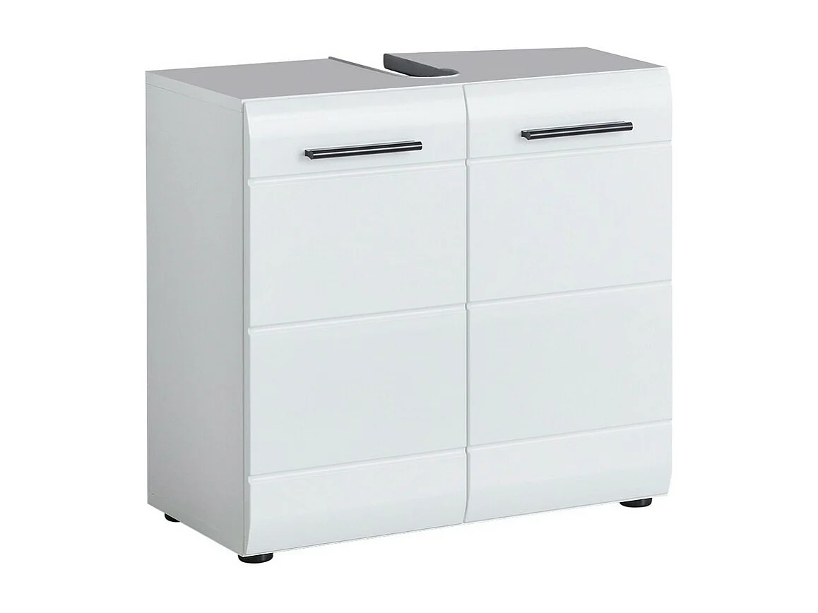 Meuble de Salle de Bain Sous Lavabo Skin, Blanc, 60x31x56 cm, Seven Design