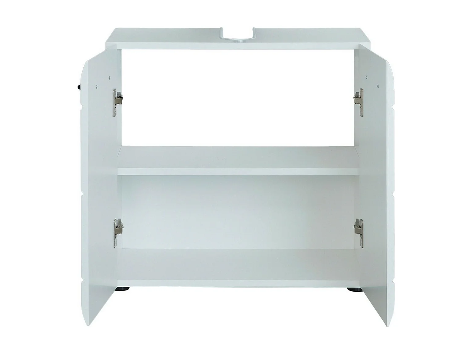 Meuble de Salle de Bain Sous Lavabo Skin, Blanc, 60x31x56 cm, Seven Design