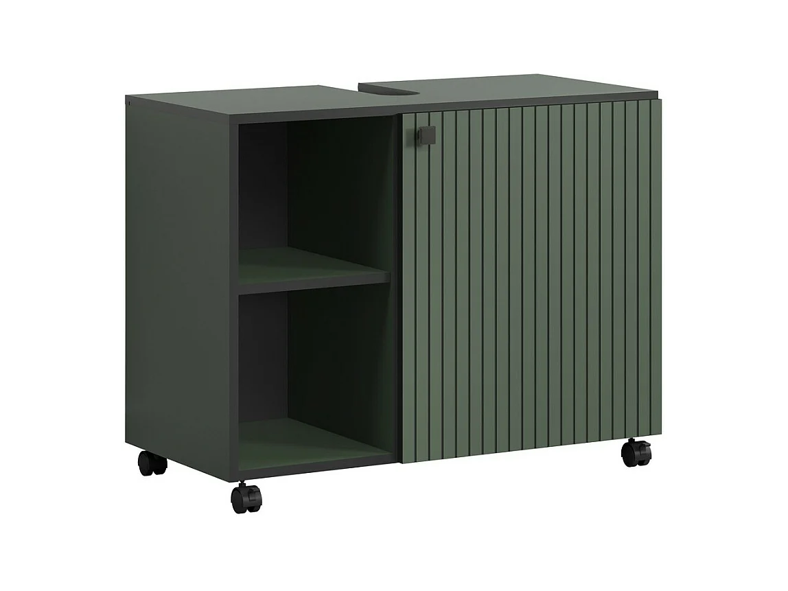 Meuble sous Lavabo Pure, Vert, 80x64x42 cm, EPIKASA