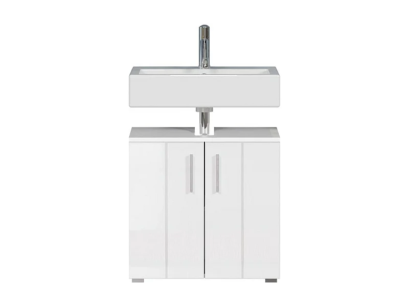 Meuble sous Lavabo Wons, Blanc, 60x58x34 cm, EPIKASA