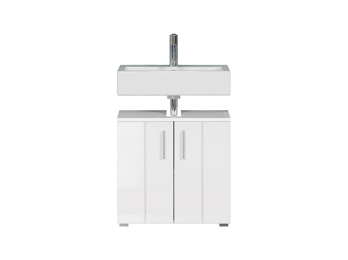 Mobile Sotto Lavabo Wons, Bianco, 60x58x34 cm, EPIKASA