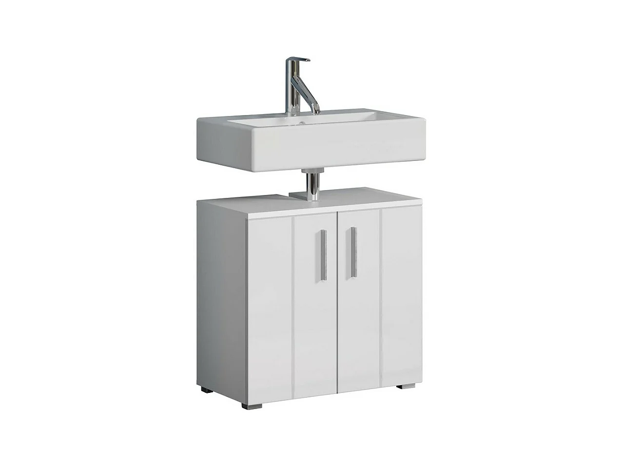 Mobile Sotto Lavabo Wons, Bianco, 60x58x34 cm, EPIKASA