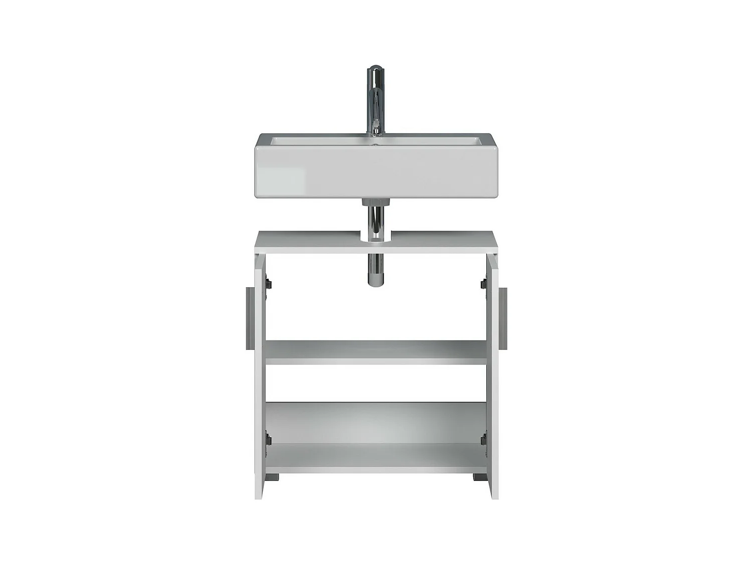 Mobile Sotto Lavabo Wons, Bianco, 60x58x34 cm, EPIKASA