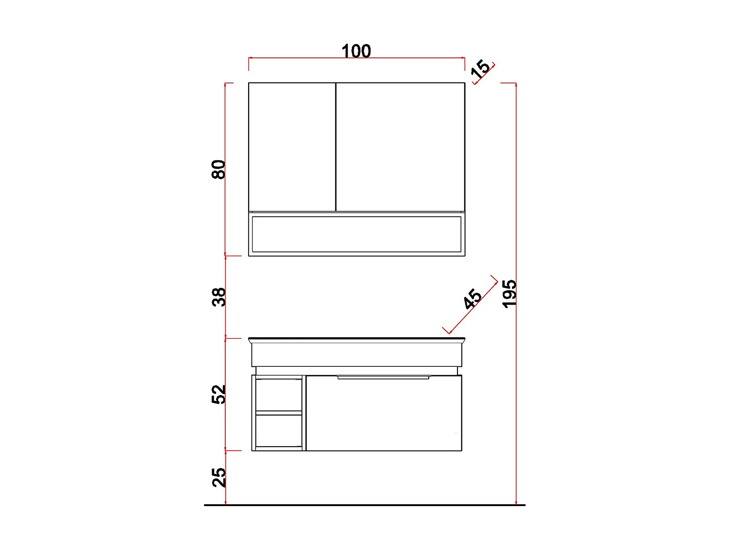Szafka Podumywalkowa Elegance, Szary, 44x97x51 cm, EPIKASA