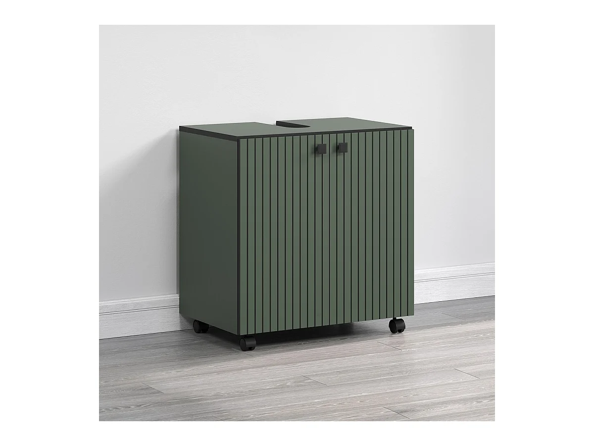 Meuble sous Lavabo Pure, Vert, 60x64x42 cm, EPIKASA
