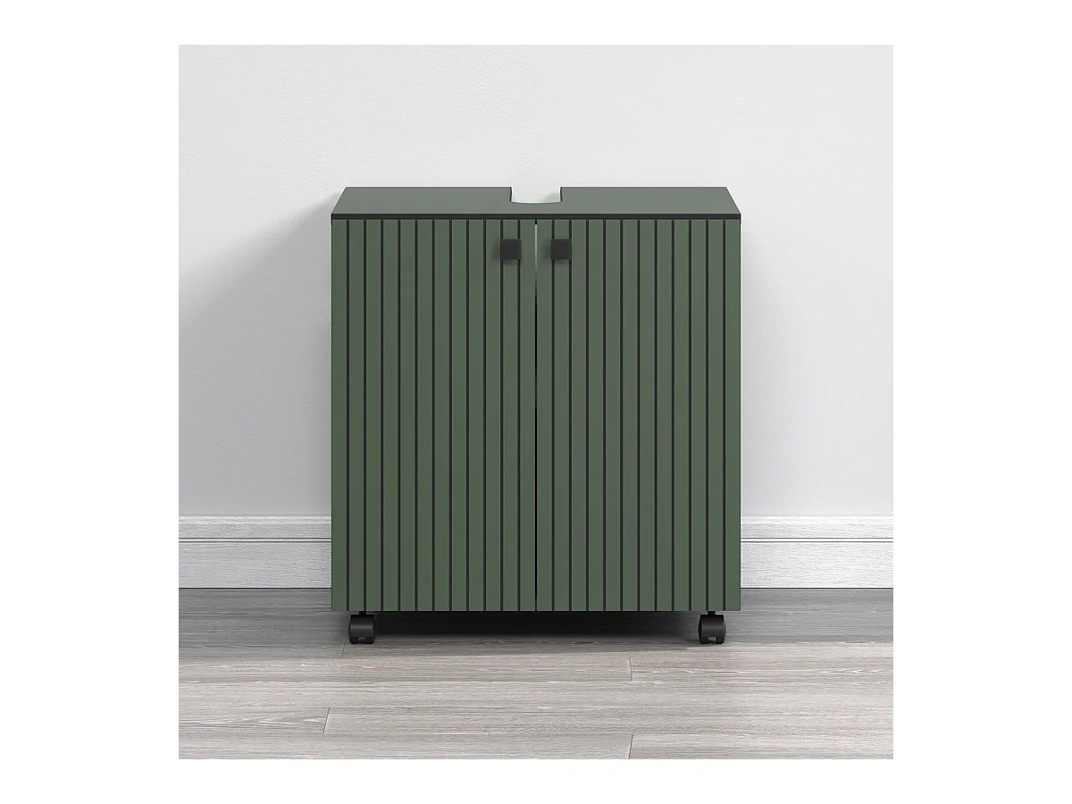 Meuble sous Lavabo Pure, Vert, 60x64x42 cm, EPIKASA