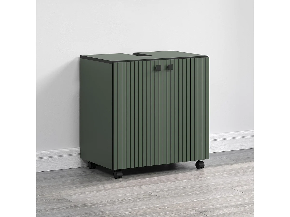 Badkamermeubel onder de Wastafel Pure, Groen, 60x42x64 cm, Seven Design