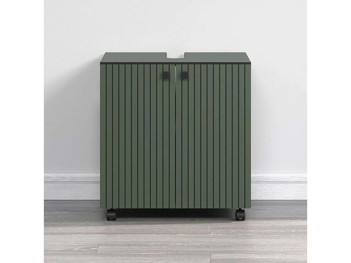 Badkamermeubel onder de Wastafel Pure, Groen, 60x42x64 cm, Seven Design