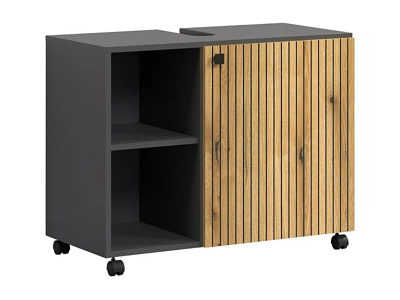 Onder Wastafel Eenheid Pure, Antraciet, 80x64x42 cm, EPIKASA