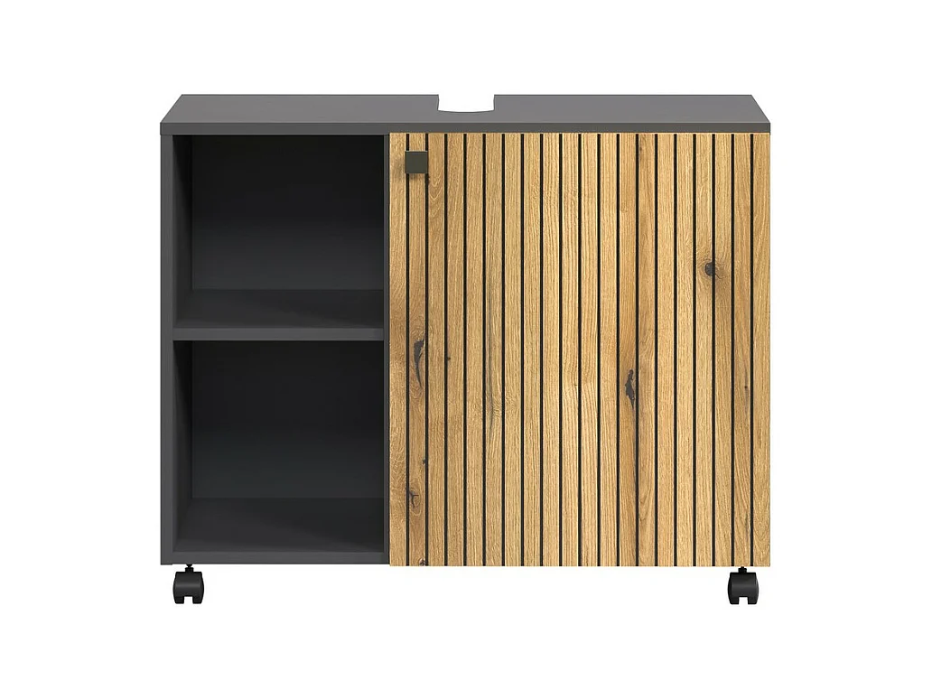 Badkamermeubel onder de Wastafel Pure, Antraciet, 80x42x64 cm, Seven Design