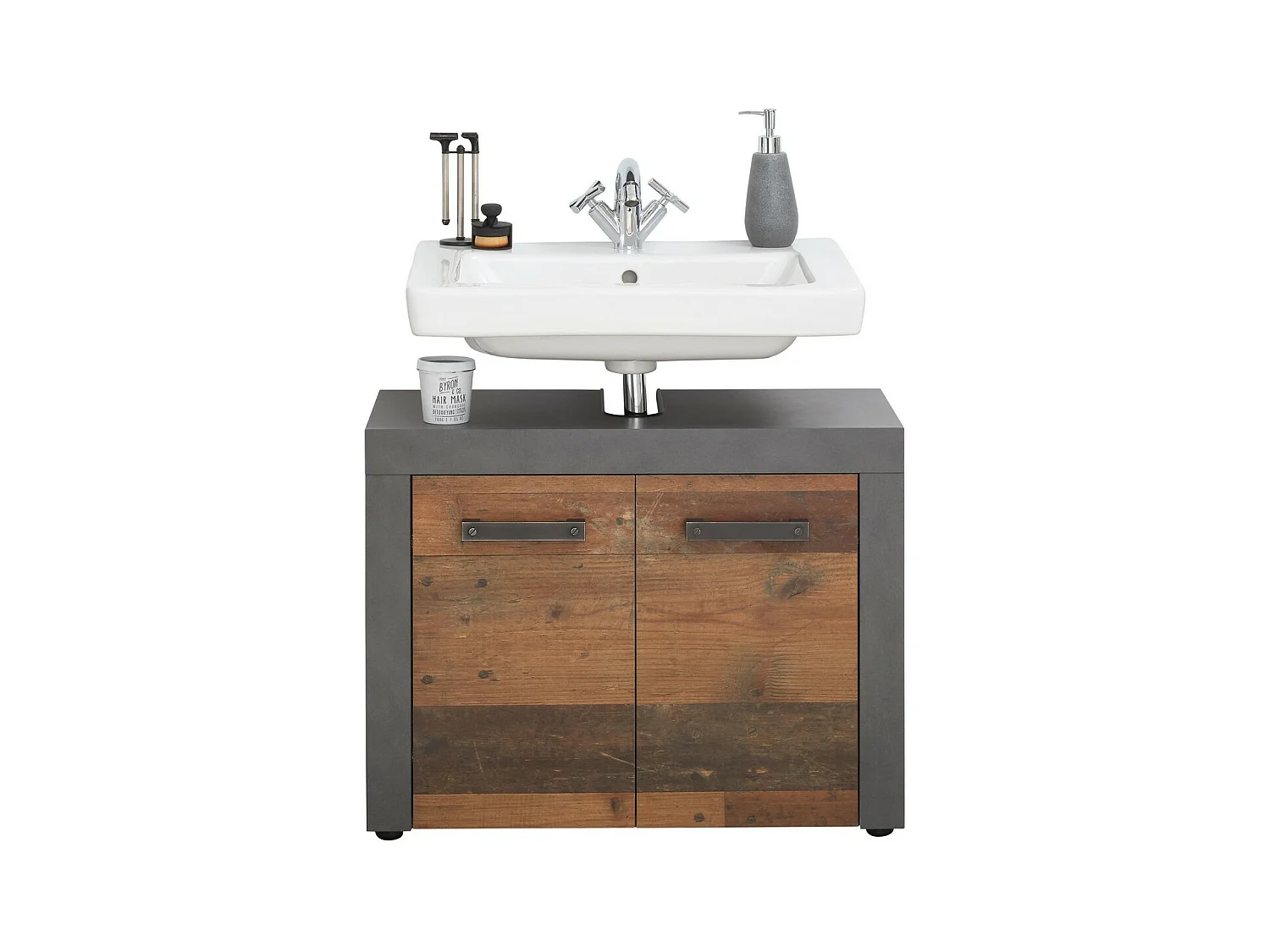 Badkamermeubel onder de Wastafel Indy, Bruin, 72x34x56 cm, Seven Design