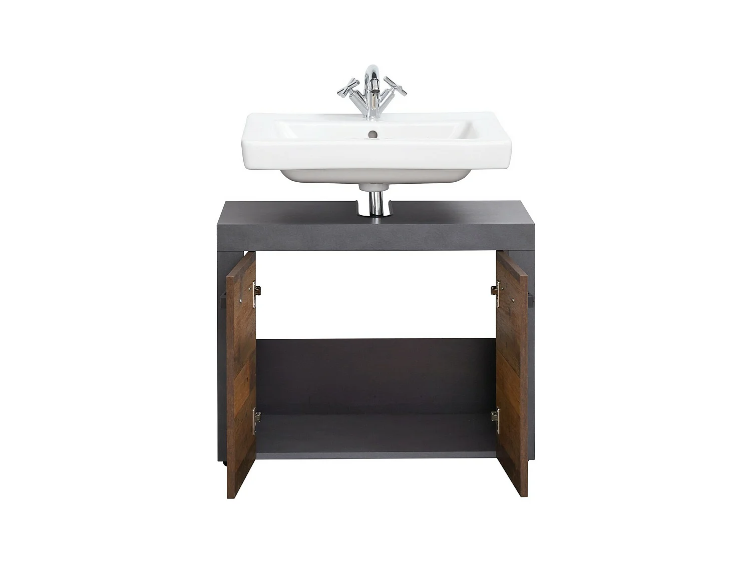 Badkamermeubel onder de Wastafel Indy, Bruin, 72x34x56 cm, Seven Design