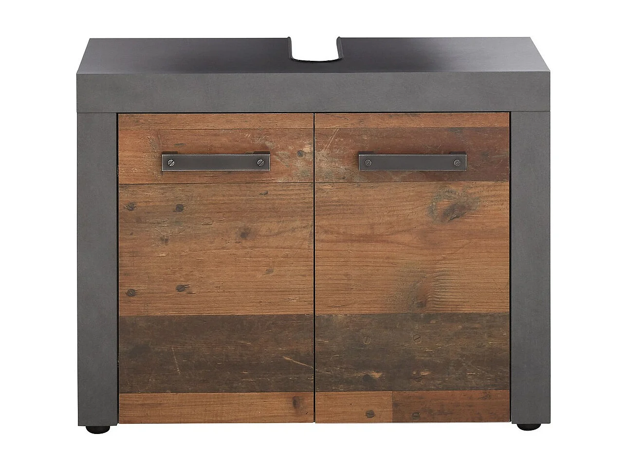 Meuble de Salle de Bain Sous Lavabo Indy, Marron, 72x34x56 cm, Seven Design