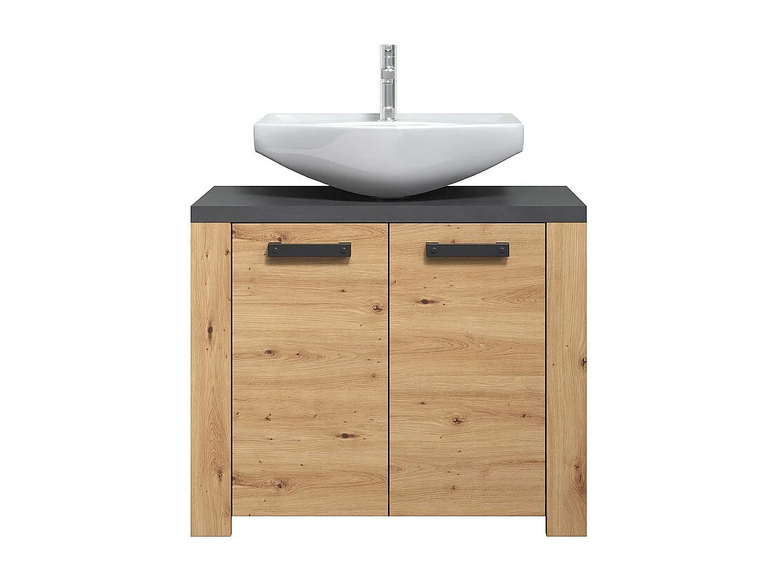 Meuble sous Lavabo Follow, Marron, 79x67x35 cm, EPIKASA