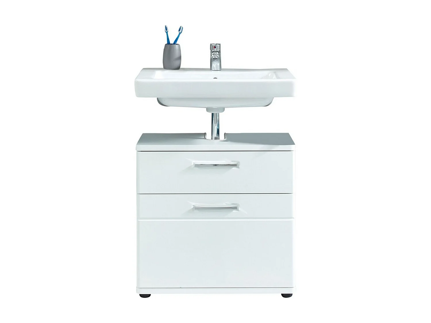 Badkamermeubel onder de Wastafel Monte, Wit, 60x38x58 cm, Seven Design