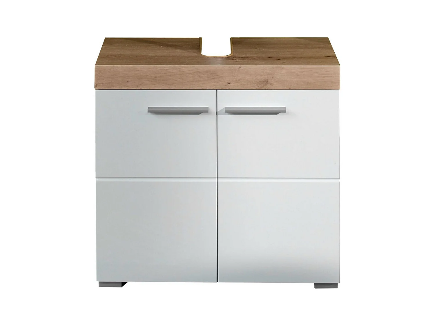 Meuble de Salle de Bain Sous Lavabo Amanda, Blanc, 60x34x56 cm, Seven Design