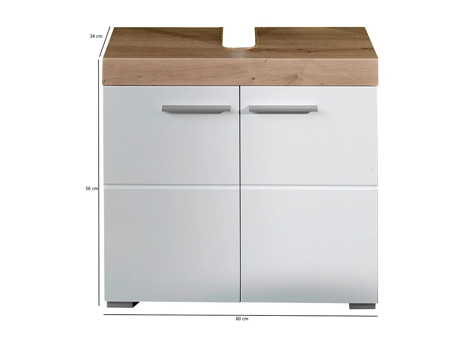 Mueble de Baño para Lavabo Amanda 1, Blanco, 60x34x56 cm, Seven Design