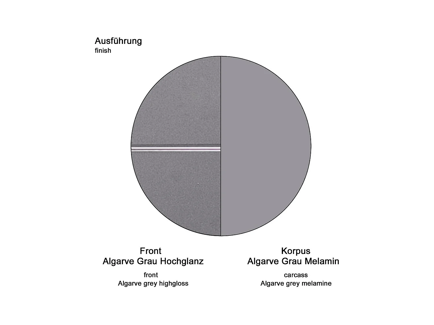 Badkamermeubel onder de Wastafel Amanda, Grijs, 60x34x56 cm, Seven Design