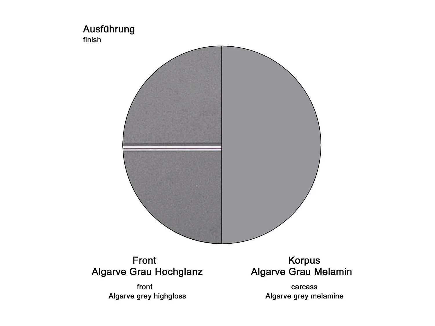 Meuble de Salle de Bain Sous Lavabo Amanda, Gris, 60x34x56 cm, Seven Design