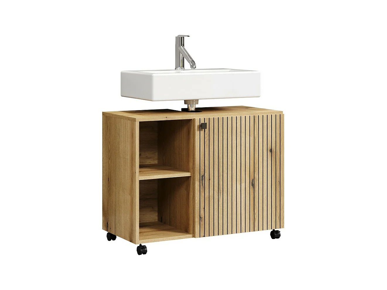 Onder Wastafel Eenheid Pure, Bruin, 80x64x42 cm, EPIKASA