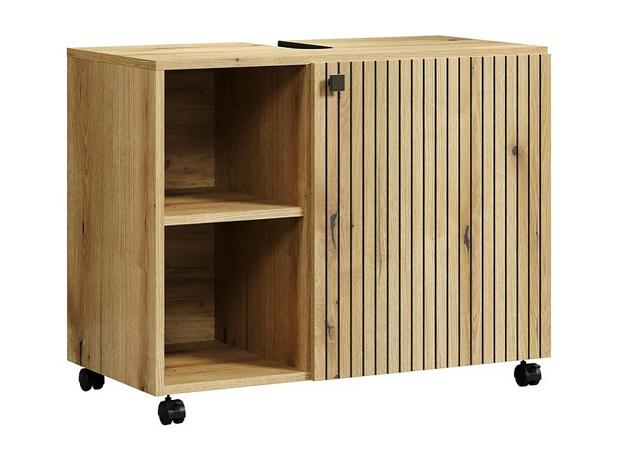 Meuble de Salle de Bain Sous Lavabo Pure, Marron, 80x42x64 cm, Seven Design