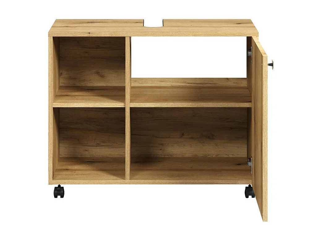 Meuble de Salle de Bain Sous Lavabo Pure, Marron, 80x42x64 cm, Seven Design