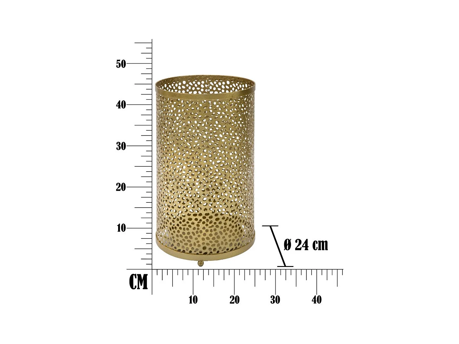 Porte-Parapluie MF332, Or, 24x24x43 cm, Epikasa