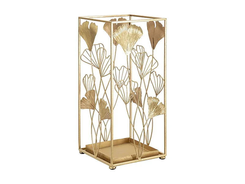 Porte-Parapluie Feuille 59, Or, 22,5x22,5x48,5 cm, Epikasa