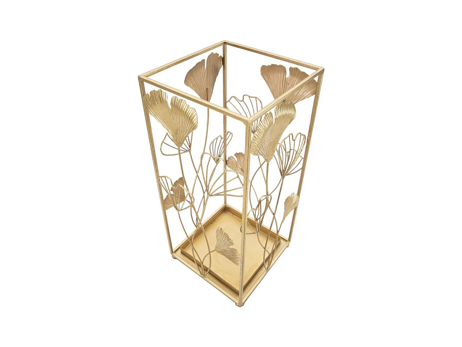 Porte-Parapluie Feuille 59, Or, 22,5x22,5x48,5 cm, Epikasa