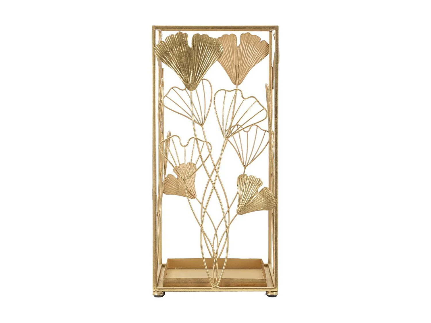 Porte-Parapluie Feuille 59, Or, 22,5x22,5x48,5 cm, Seven Design