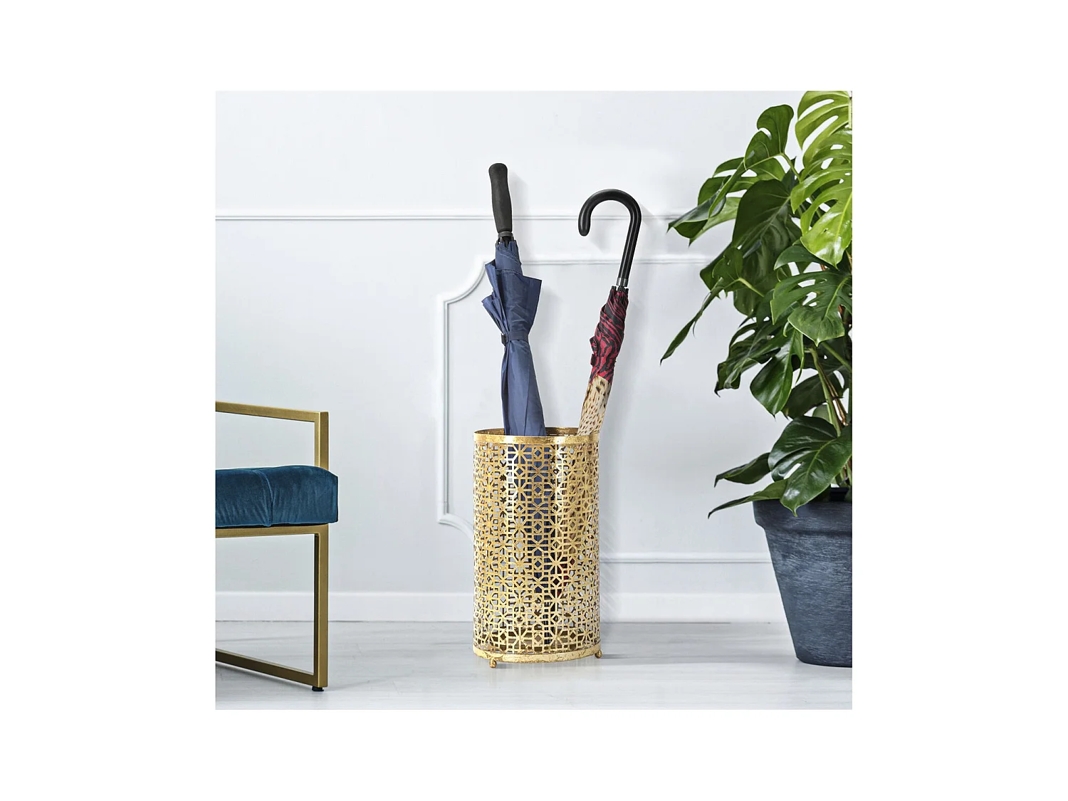 Stojak na Parasol MF330, Złoto, 24x24x42 cm, Epikasa