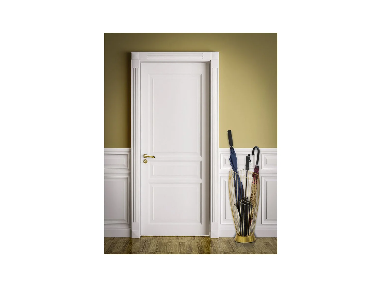 Porte-Parapluie MF327, Or, 28x28x69 cm, Epikasa