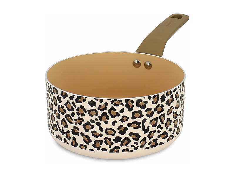 Menastyl - Casserole Leopard 18cm Aluminium Recycle Marron