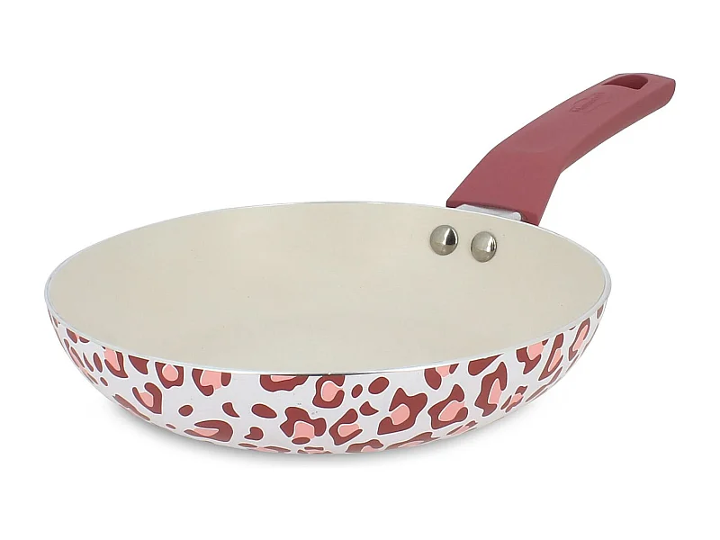 Menastyl - Poele Leopard 20cm En Aluminium Recycle Rose