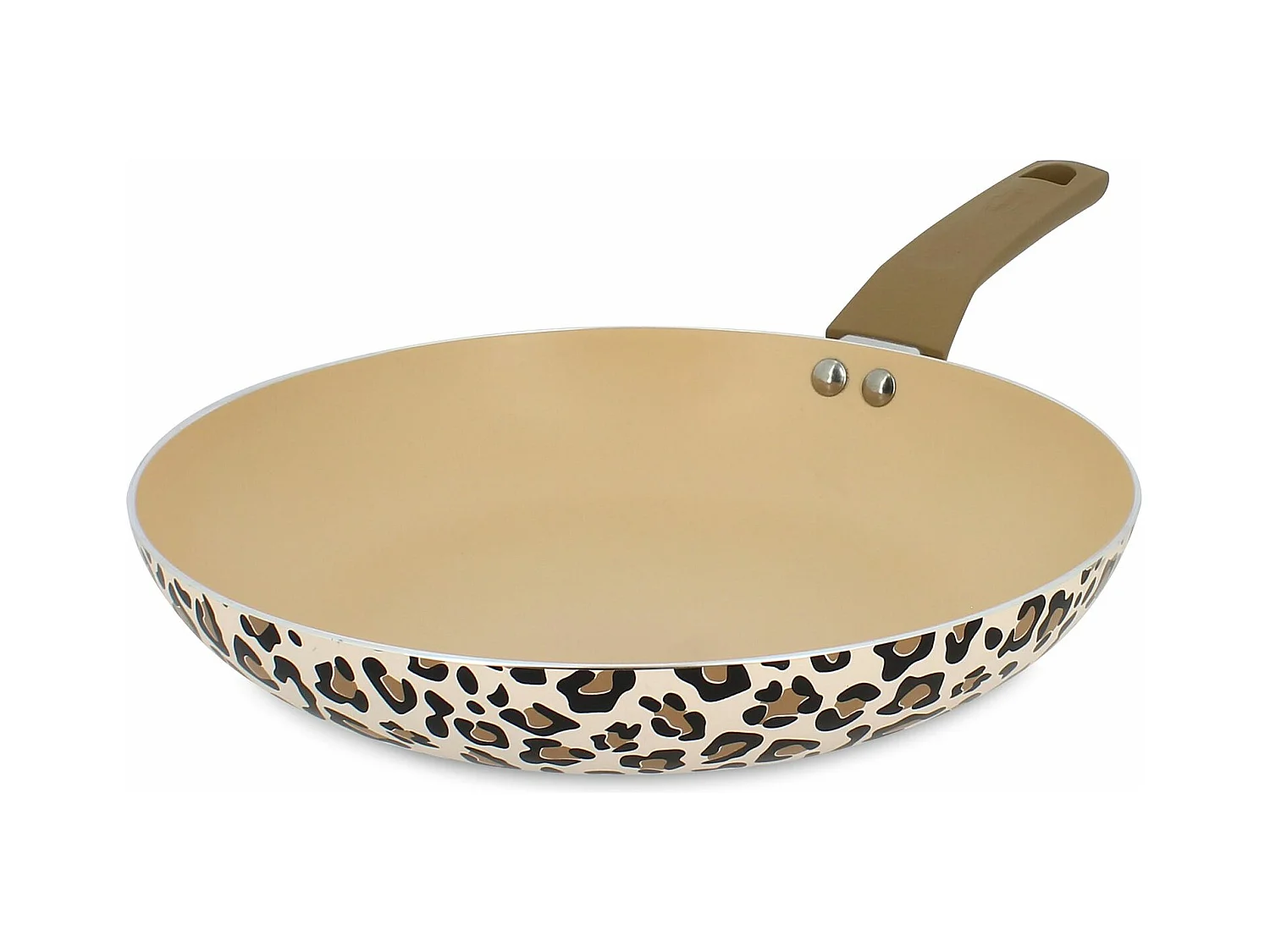 Menastyl - Poele Leopard 28cm En Aluminium Recycle Marron