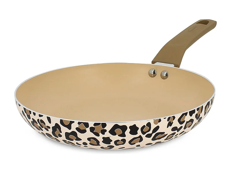 Menastyl - Poele Leopard 24cm En Aluminium Recycle Marron