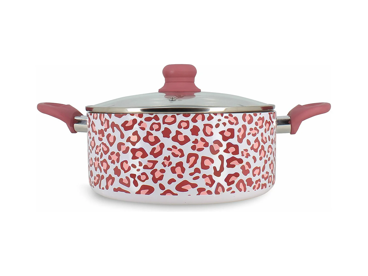 Menastyl - Faitout Leopard 24cm En Aluminium Recycle Rose