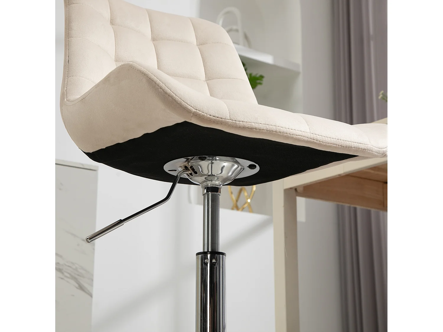 Chaise de bureau SVITA MICKY pour enfants, chaise de bureau réglable en hauteur, chaise pivotante, créme