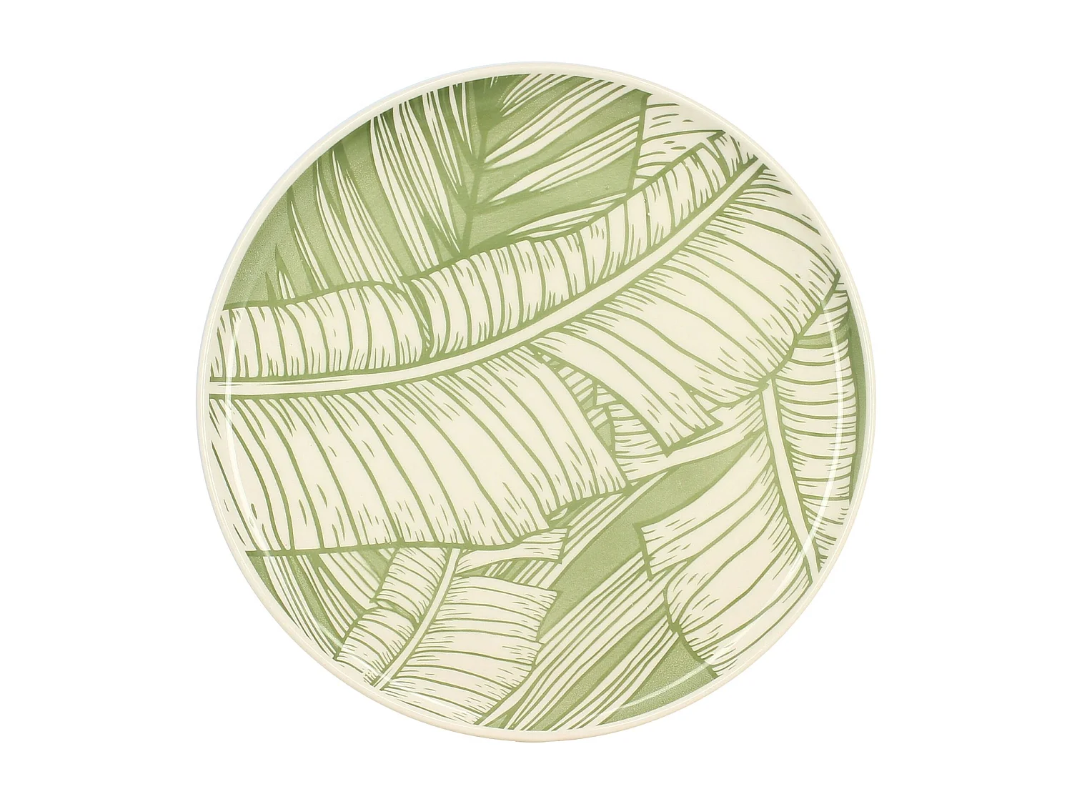 Novastyl - Lot 6 Assiettes Plates 26cm En Grès Vert