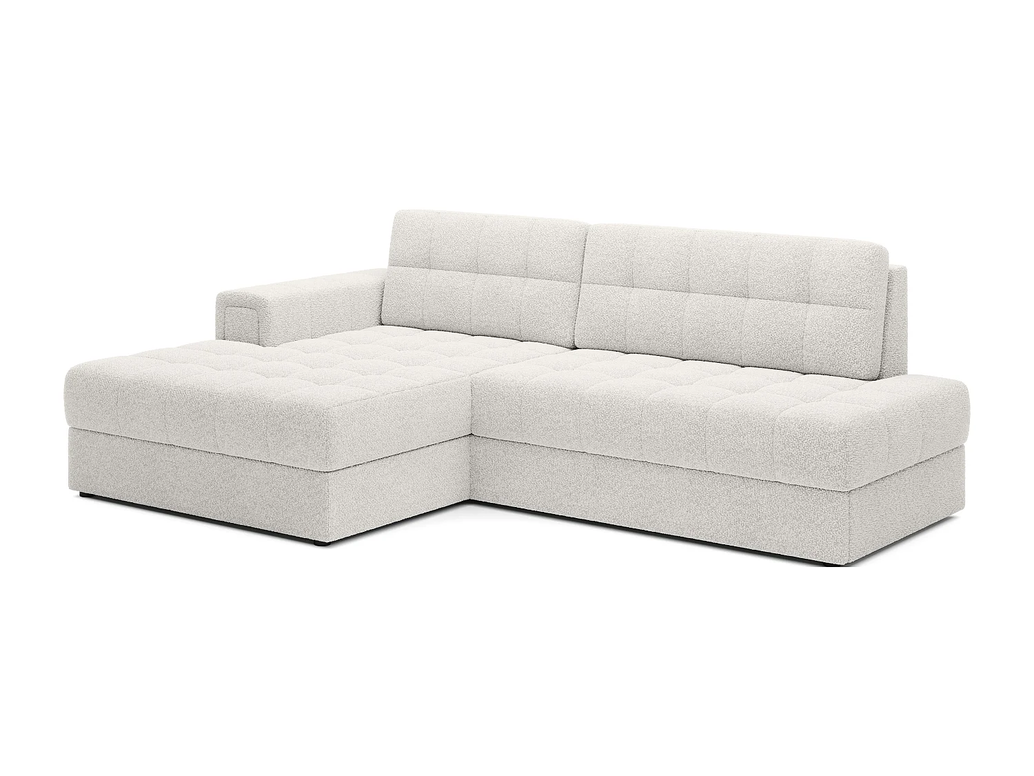Ecksofa Mila L/Stoffbezug/Braun