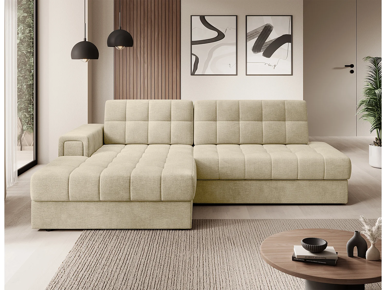 Ecksofa Mila L/Stoffbezug/Grau