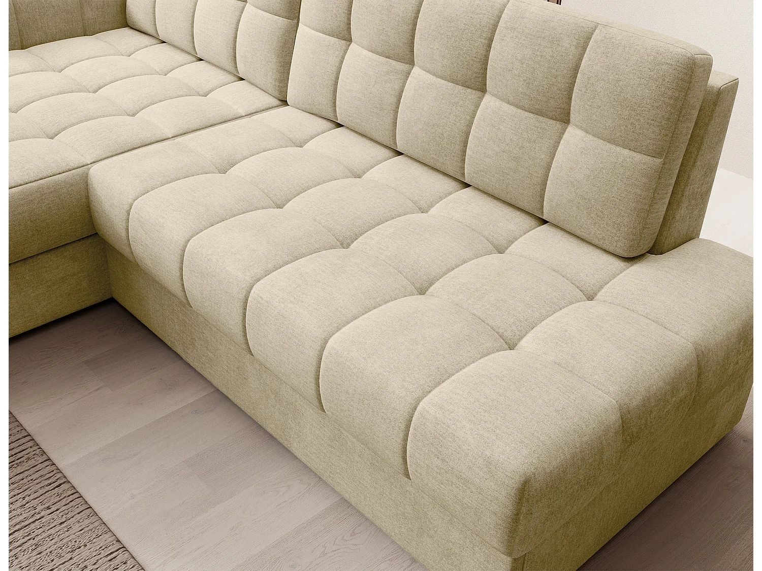 Ecksofa Mila L/Stoffbezug/Grau