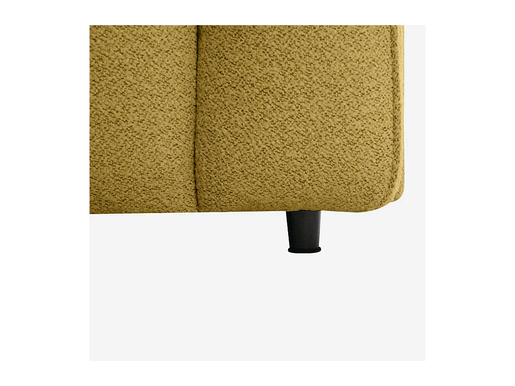 Habitat - Canapé 4 places en tissu bouclette - Jaune moutarde - Design by Nicole Aptel - Temoli