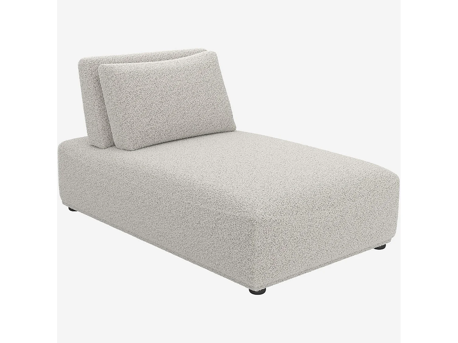 Habitat - Canapé 3 places modulable en tissu bouclette avec dossier avance-recule - Gris perle - Rudolf