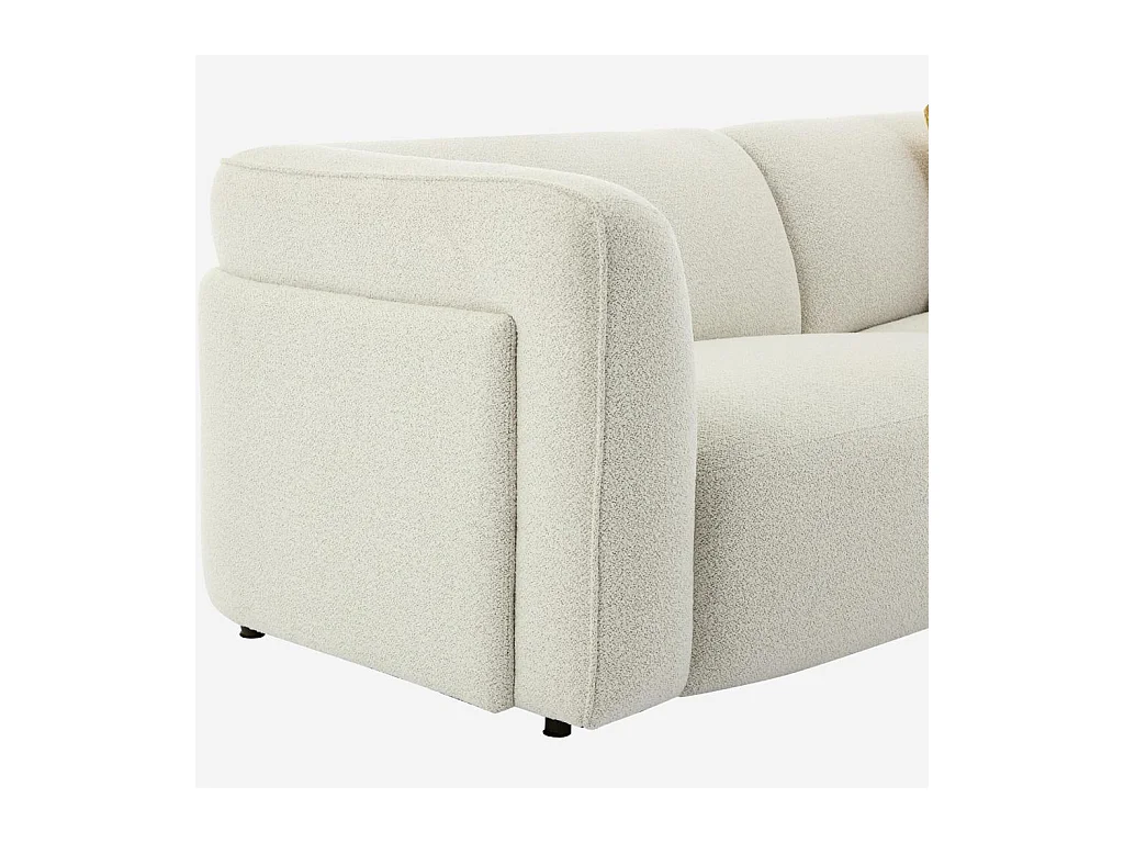Habitat - Canapé 4 places en tissu bouclette - Crème - Design by Nicole Aptel - Temoli