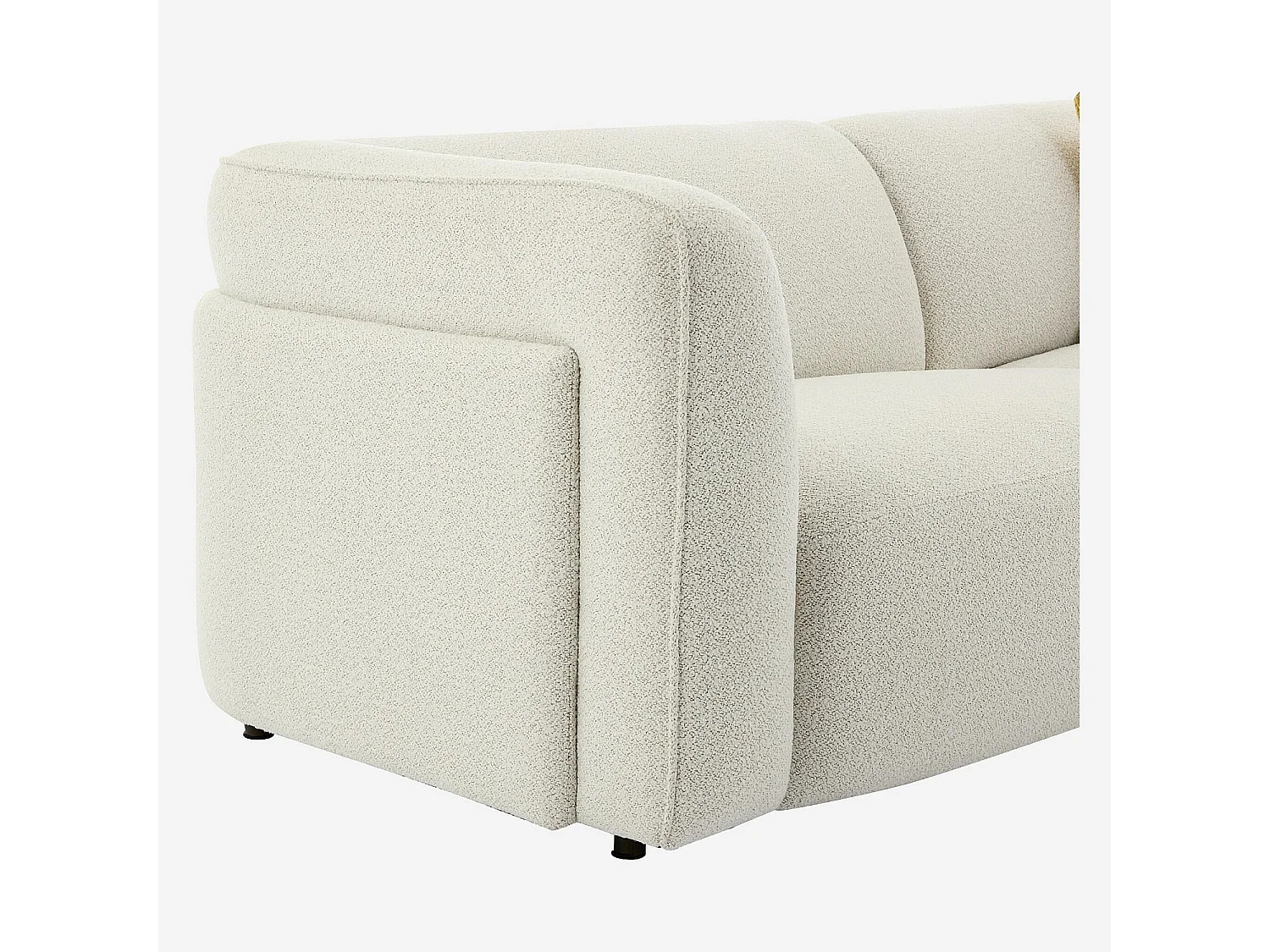 Habitat - Canapé 4 places en tissu bouclette - Crème - Design by Nicole Aptel - Temoli