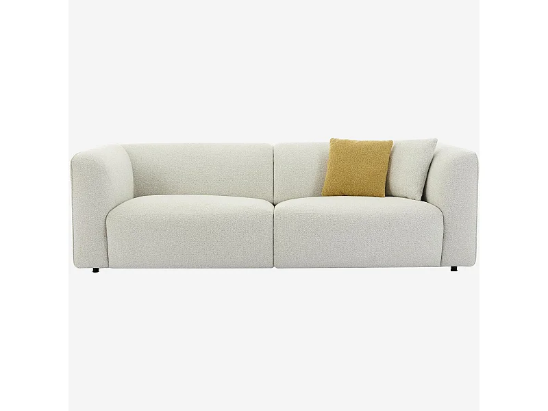 Habitat - Canapé 4 places en tissu bouclette - Crème - Design by Nicole Aptel - Temoli