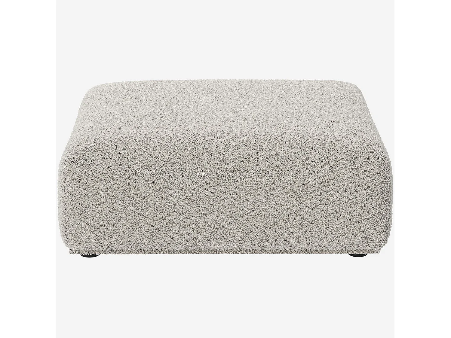 Habitat - Canapé 3 places modulable en tissu bouclette avec dossier avance-recule et repose-pieds - Gris perle - Rudolf